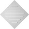 Ekena Millwork Diamond Surface Mount PVC Gable Vent: Non-Functional, w/ 2"W x 1-1/2"P Brickmould Frame, 22"W x 22"H GVPDI22X2202SN - alternate 4